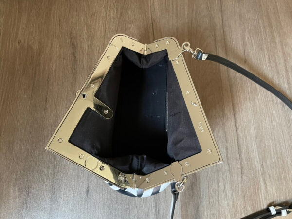 Fendi First Bag in Fendi Roma Capsule Leather Black/White - Image 2