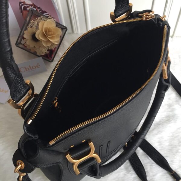Chloe Marcie Double Carry Bag Black - Image 2