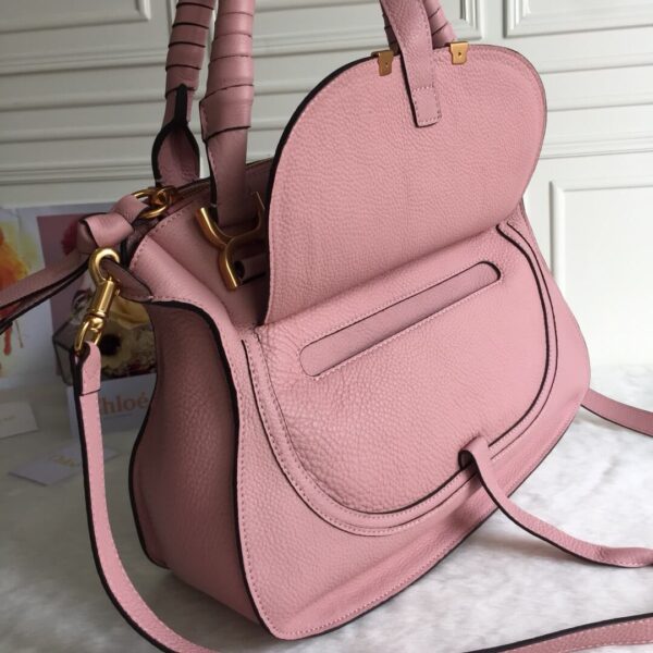 Chloe Marcie Double Carry Pink Bag - Image 4