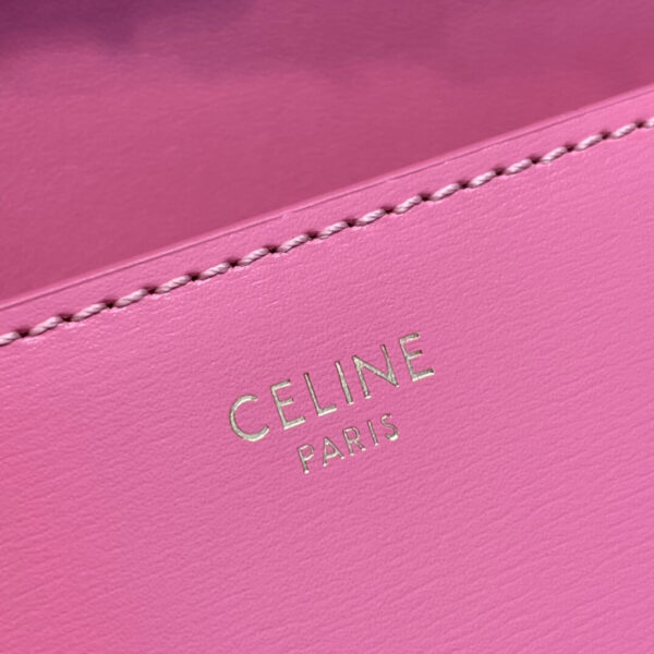 Celine Pink Triomphe Shoulder Bag with Chain - Image 2