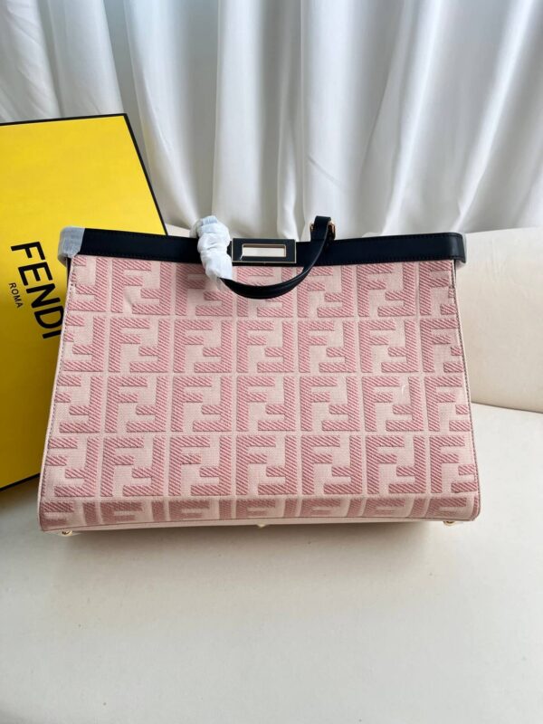 Fendi Women's X-tote Bag In Canvas With Thread-embroidered Ff Monogram - Image 6
