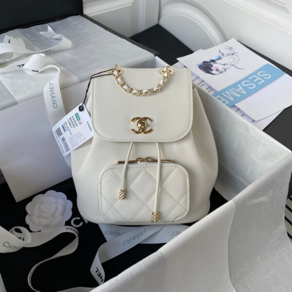 Chanel Affinity White Backpack