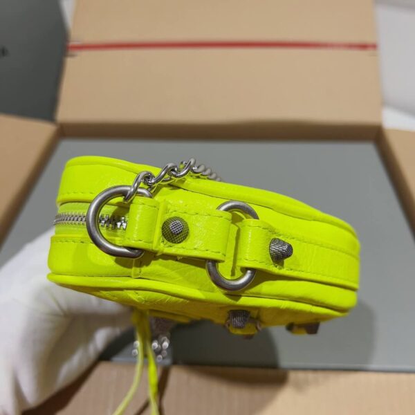 Lime Green Heart Rivet Bag - Image 5