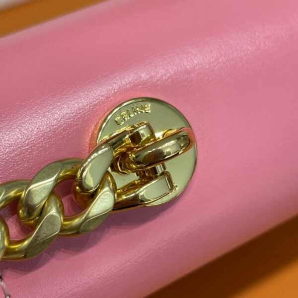 Celine Pink Triomphe Shoulder Bag with Chain - Image 6