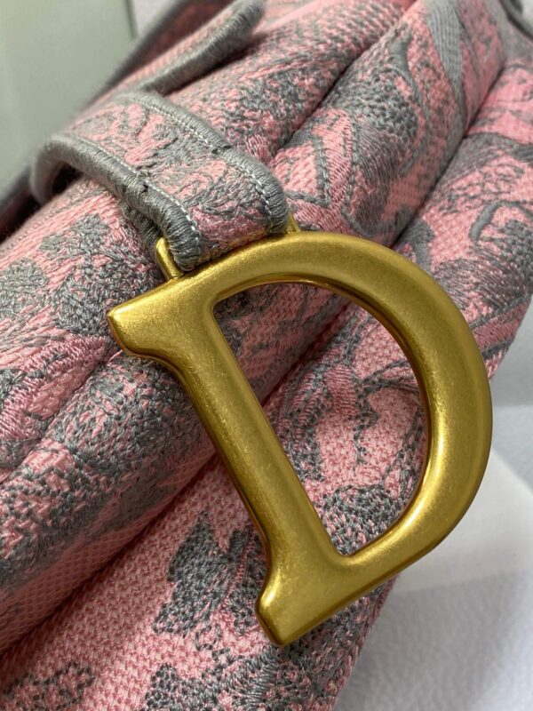 Christain Dior Saddle Pink Multicolored Bag - Image 2