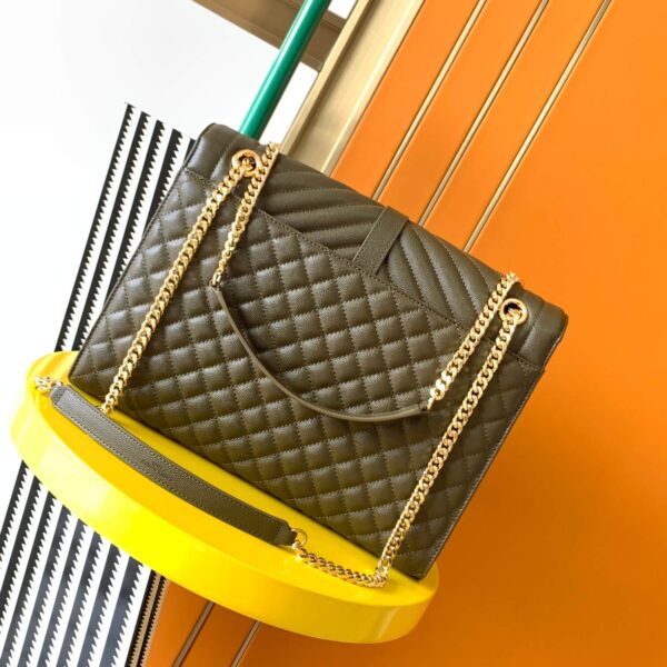 YSL Large Envelope Matelassé Leather Shoulder Bag - Image 2