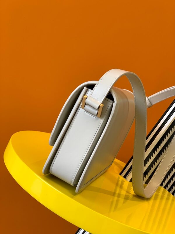 YSL Solferino Shoulder White Bag - Image 3
