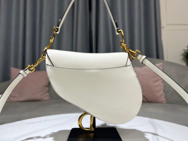 Dior Saddle Bag In White - Image 6