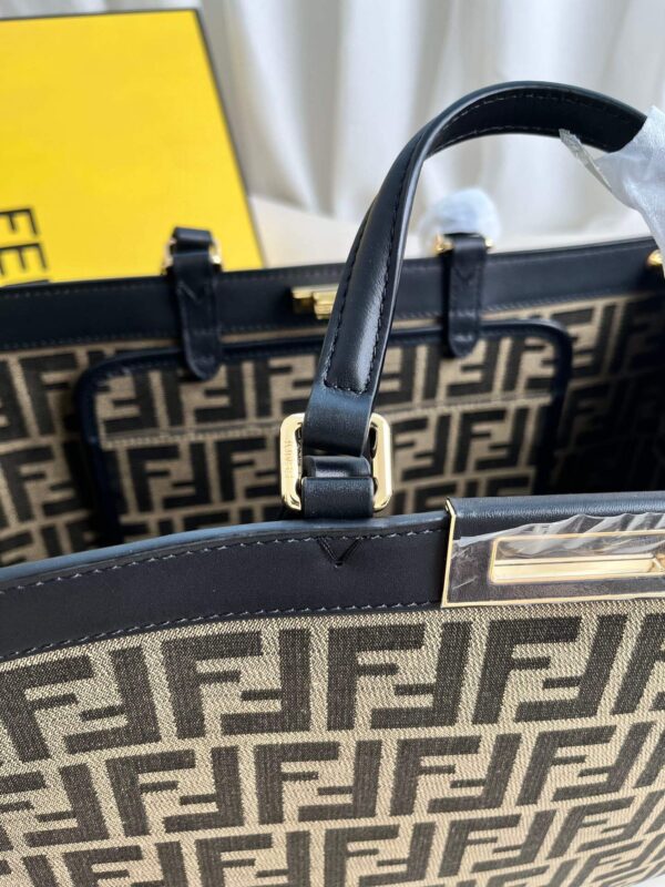 Fendi Women’s X-tote Bag In Canvas With Thread-embroidered Ff Monogram - Image 3