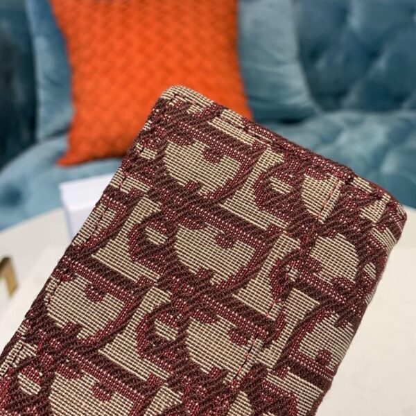 Dior Saddle Flap Card Holder Red - Image 4