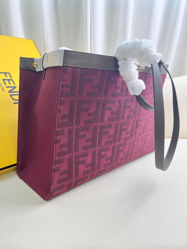Fendi Women's X-tote Bag In Canvas With Thread-embroidered Ff Monogram - Image 7