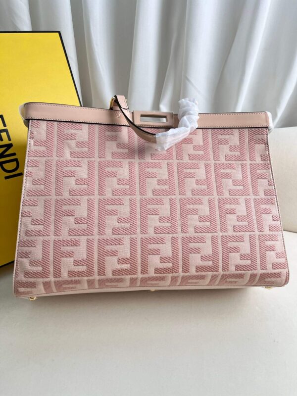 Fendi Women’s X-tote Bag In Canvas With Thread-embroidered Ff Monogram - Image 4