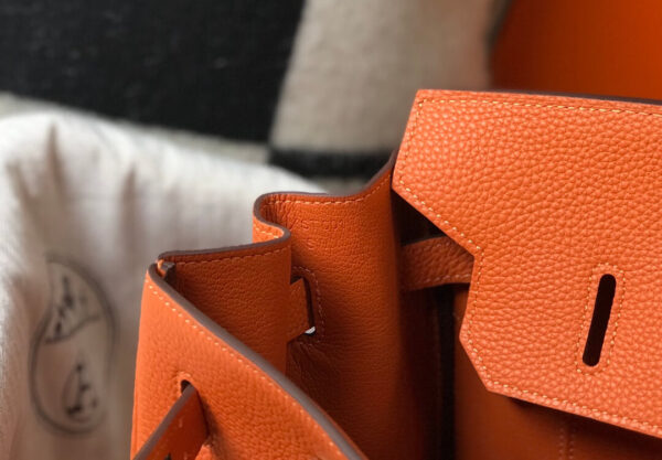 Hermes Birkin Orange Bag - Image 5