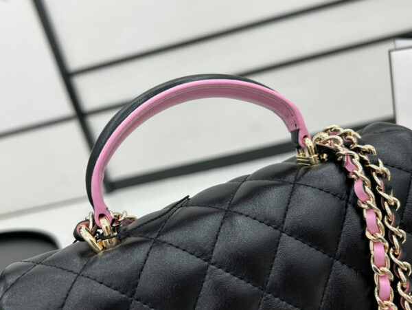 Chanel Mini Rectangular Flap with Top Handle Black Bag - Image 7