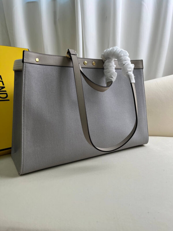 Fendi Women's X-tote Bag In Canvas With Thread-embroidered Ff Monogram - Image 7