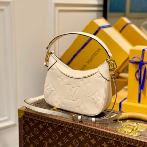 LV Bagatelle Black Monogram Empreinte Bag White