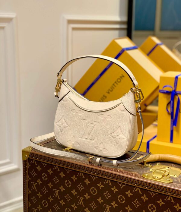 LV Bagatelle Black Monogram Empreinte Bag White