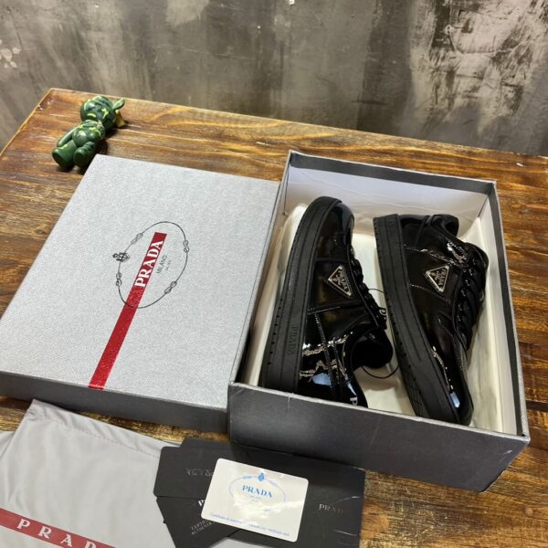 Prada Men's Downtown Sneakers in Patent Leather - Image 2