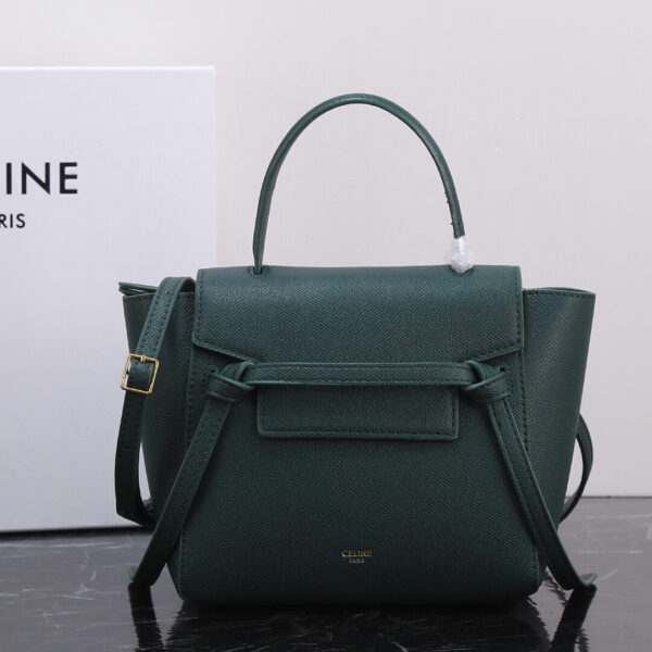 Celine Nano Belt Bag In Grained Calfskin Leather Bag