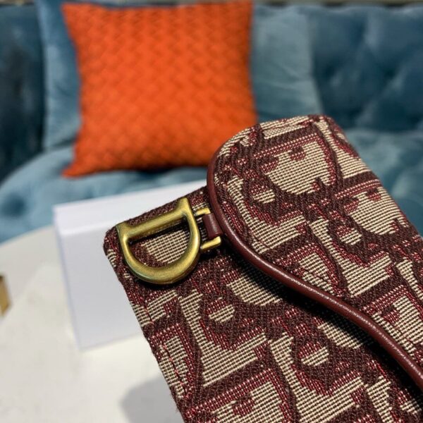 Dior Saddle Flap Card Holder Red - Image 2