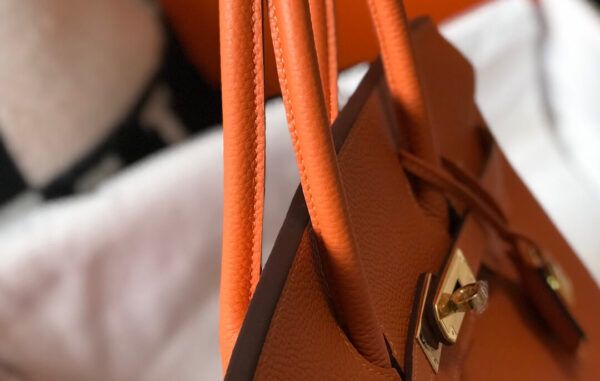 Hermes Birkin Orange Bag - Image 6