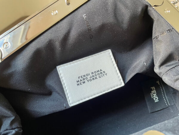 Fendi First Bag in Fendi Roma Capsule Leather Black/White - Image 6