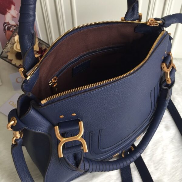 Chloe Marcie Double Carry Blue Bag - Image 7