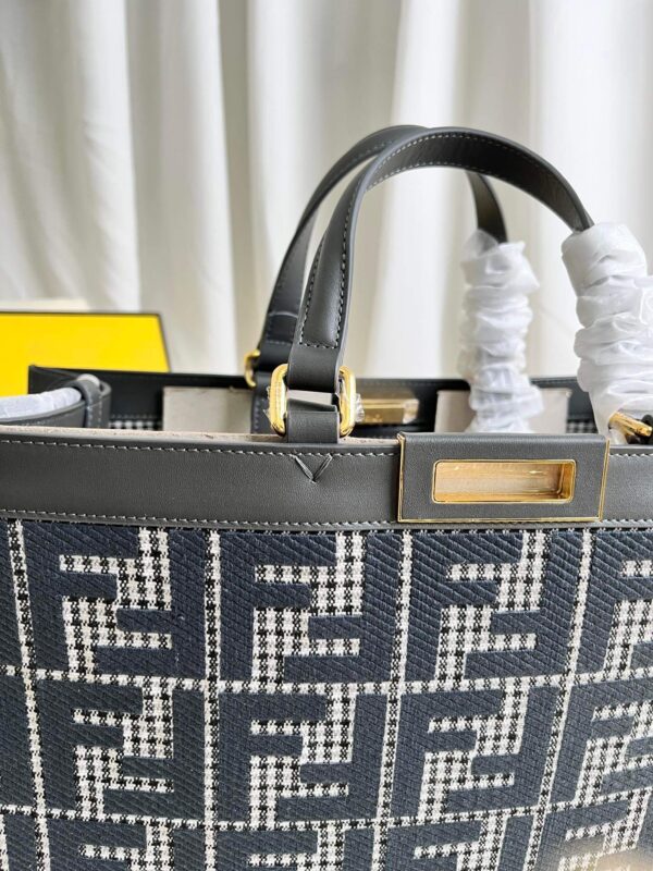 Fendi Women’s X-tote Bag In Canvas With Thread-embroidered Ff Monogram - Image 4