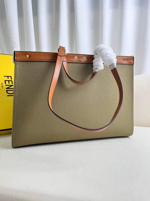 Fendi Women's X-tote Bag In Canvas With Thread-embroidered Ff Monogram - Image 5