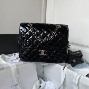Chanel 24C Backpack with Star Patent Gold