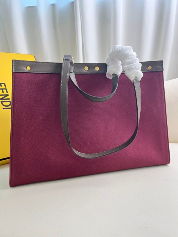 Fendi Women's X-tote Bag In Canvas With Thread-embroidered Ff Monogram - Image 2