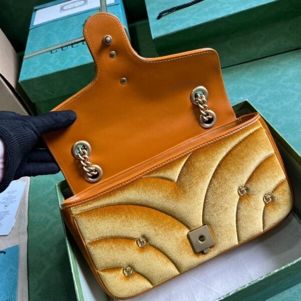 Gucci Marmont Velvet Yellow Bags - Image 5
