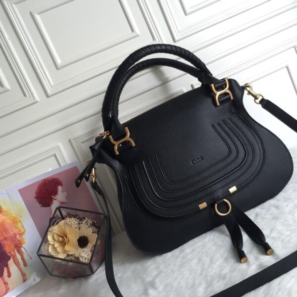 Chloe Marcie Double Carry Bag Black