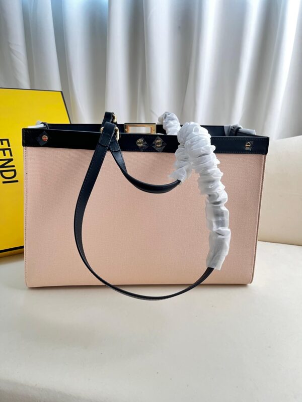 Fendi Women's X-tote Bag In Canvas With Thread-embroidered Ff Monogram - Image 4