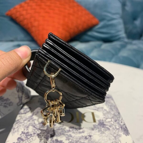 Dior Dior 5-Gusset Card Holder Black - Image 3