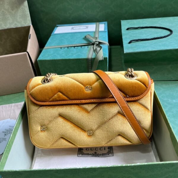 Gucci Marmont Velvet Yellow Bags - Image 6