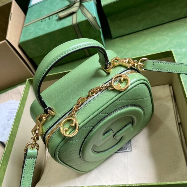 Gucci Blondie Top Handle Green Bags - Image 3