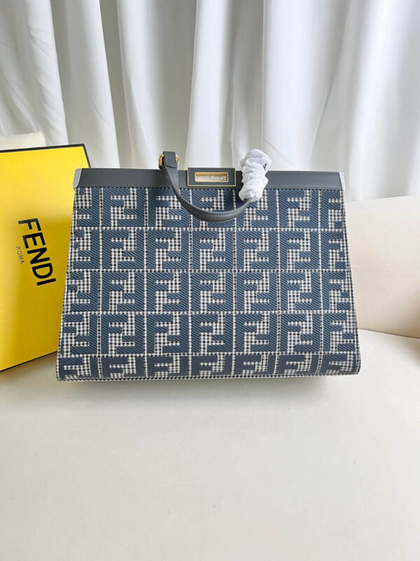 Fendi Women’s X-tote Bag In Canvas With Thread-embroidered Ff Monogram - Image 3