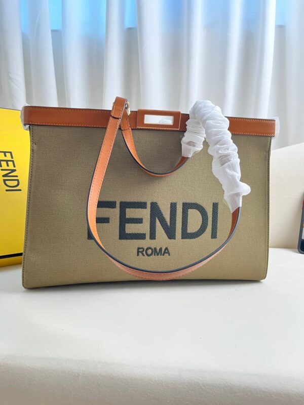 Fendi Women's X-tote Bag In Canvas With Thread-embroidered Ff Monogram