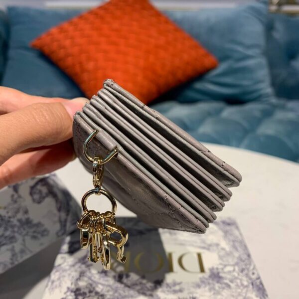 Dior Dior 5-Gusset Card Holder Grey - Image 2