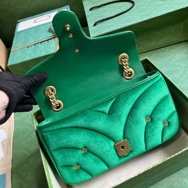 Gucci Marmont Velvet Green Bags - Image 3