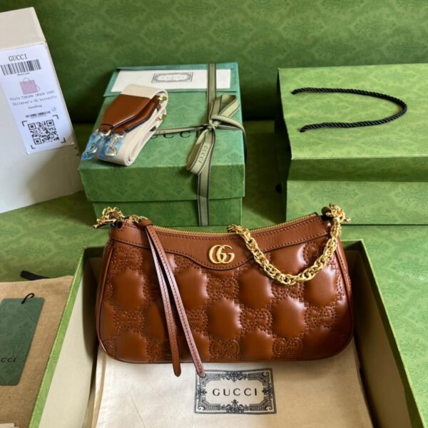 Gucci Matelasse Brown Handbags