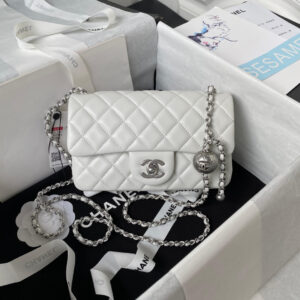 Chanel Mini Rectangular Flap Bag White