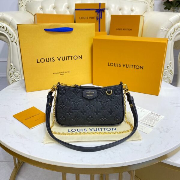 LV Easy Pouch On Strap Black