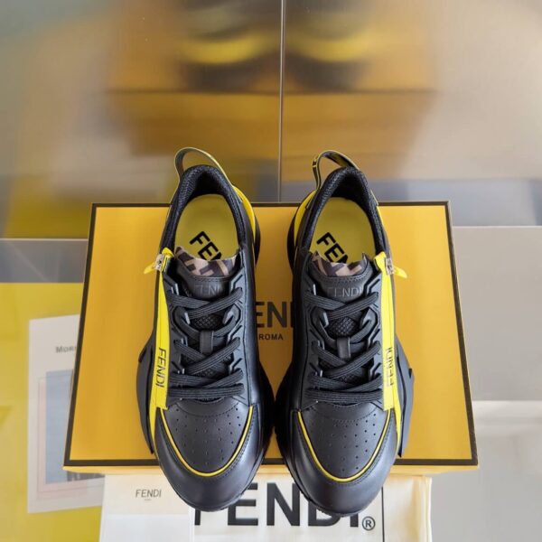 Fendi Flow Men's Leather Sneakers - Image 6