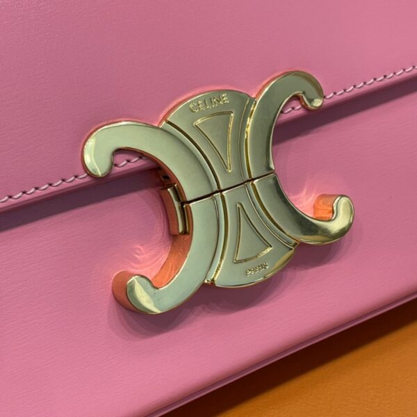 Celine Pink Triomphe Shoulder Bag with Chain - Image 5