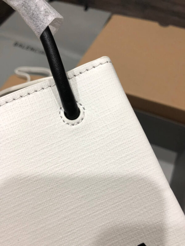 Balenciaga White Shopping Phone Holder Bag - Image 6