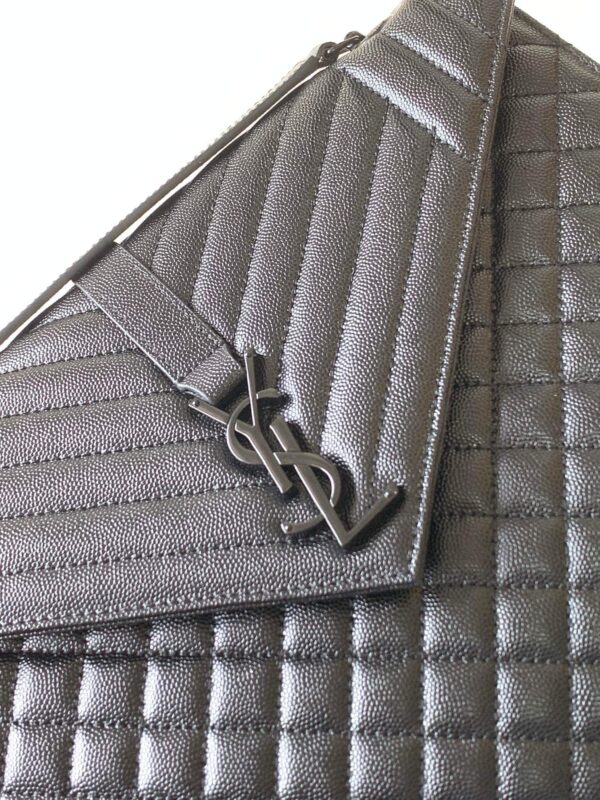 YSL Large Envelope Matelassé Leather Shoulder Bag - Image 7