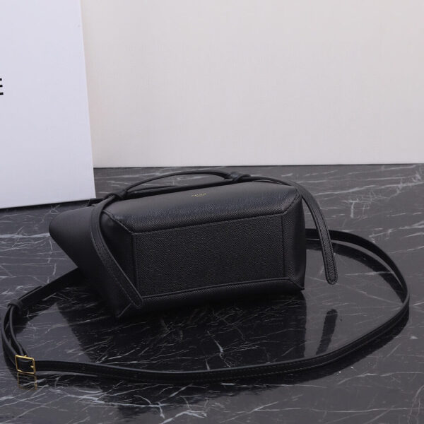 Celine Nano Belt Bag In Grained Calfskin Leather Black Bag - Image 8