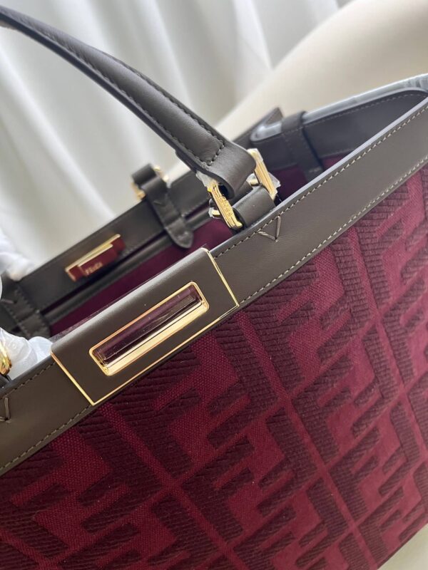 Fendi Women's X-tote Bag In Canvas With Thread-embroidered Ff Monogram - Image 6